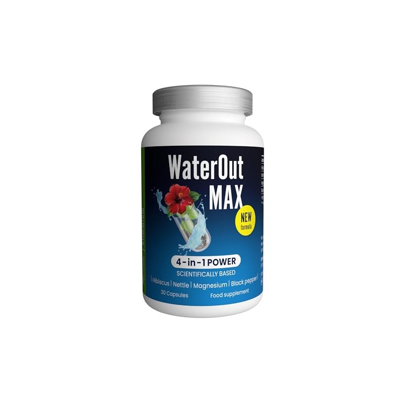Slimmium WaterOut MAX Kapseln mit Hibiskus, Brennnessel, Magnesium und Extrakt