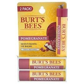 Burt's Bees Moisturizing Lip Balm, Pomegranate With Beeswax And Fruit Extracts, 2 Tubes