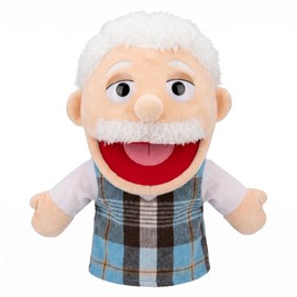 Family Hand Puppets Role-Playing Storytelling Hand Puppet for Kids (Grandpa)