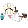 MCAMPAS 1/4" Propane Y Splitter Adapter Kit - 2-Way RV