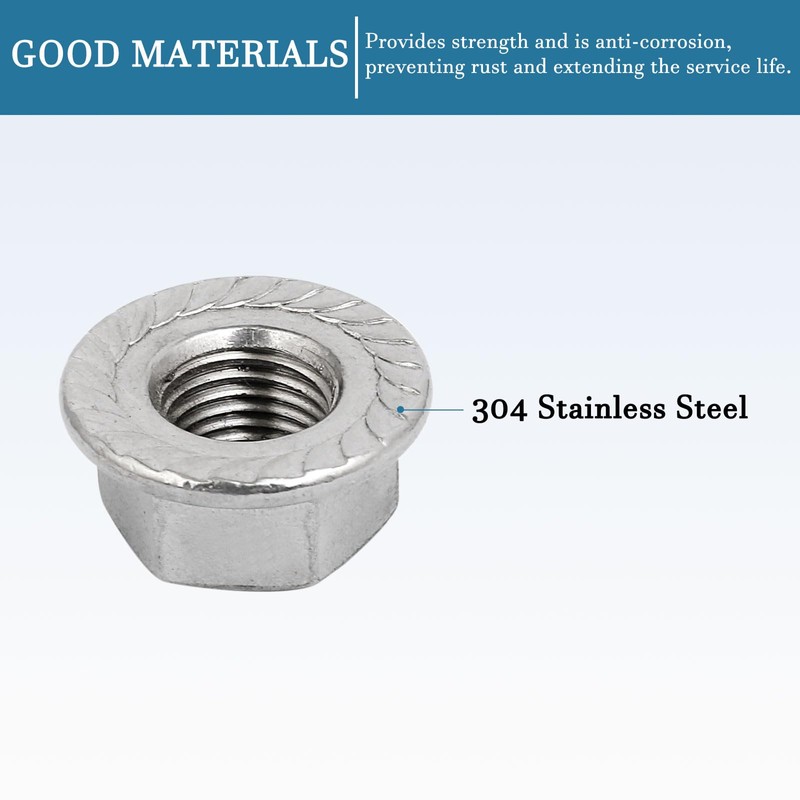 QUARKZMAN M12 x 1.25 mm Hexagonal Flange Nuts x 8