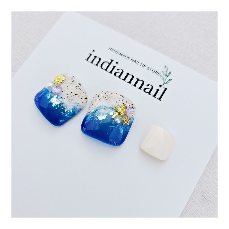 Summer Beach Pedi Tips - Pedi Tip Full Set (10P)