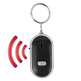 Key Finder Item Search Key Fob Finder Anti Lost Device Voice Control for Phone Key Fob Wallet Luggage (Black)