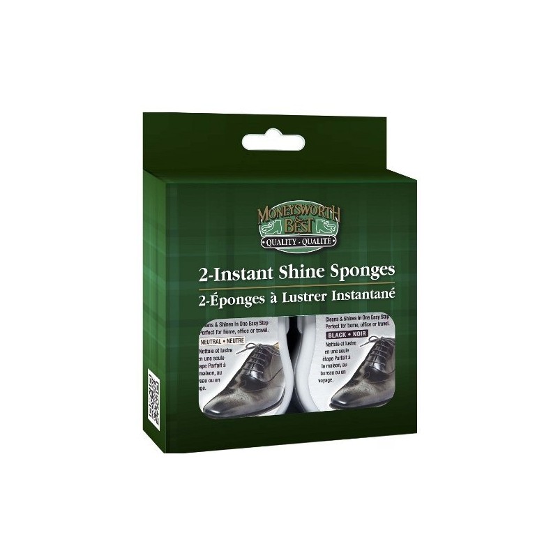 Moneysworth & Best Instant Shine Sponge-Pack of 2 (Neutral)