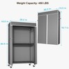 FUTASSI Black Clothing Rack with Dark Gray Cover, P1C Rolling