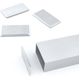 Rectangle Metal End Cap 2"x5" 4 Pack Press Fit NELSONS CNC End Cap for Rectangle Aluminum Tubing - Wall Thickness 0.125” Square Edge. Easy Install for Fence Posts, Aluminum Tubes, Hand Rails.