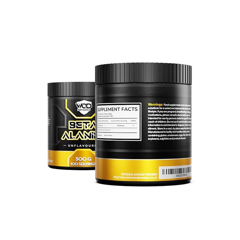Beta Alanine Powder 300g - Unflavoured Beta Alanine for Functional