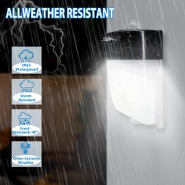 4 Pack 38W LED Wall Pack Light, Dusk to Dawn Light with Photocell, Adjustable 3000K- 5000K 120-227V Daylight 4800LM ,ETL Listed IP65 Waterproof Wall Pack Lights Outdoor Led for Garage Warehouse Garden