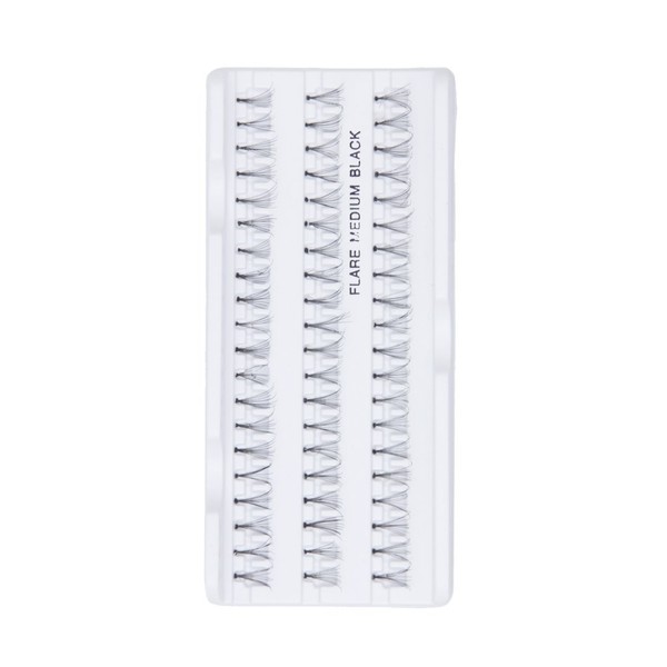Pack of 60 10 mm Extension Flare Individual Artificial Eyelashes Cluster Makeup Tool