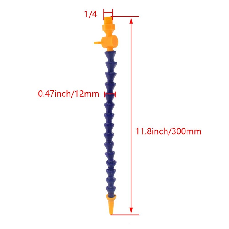 Utoolmart Flexible Coolant Pipe, G1/4 Thread Round Nozzle Coolant Pipe