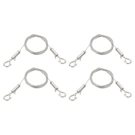 PATIKIL 2 Pcs Adjustable Picture Hanging Wire Kit, 4m/13.2ft Fit for 1.5mm Wire Heavy Duty Stainless Steel Wire Rope Hanger Hardware for Hanging Mirrors, Frames, Lamps, Billboards