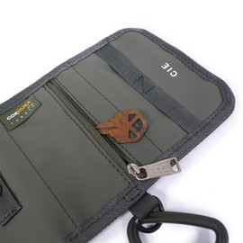 [CIE] Sea GRID-3 WALLET - 02 L.GRAY Lightweight, Waterproof Material, Made in Japan, Outdoor Mini Wallet, With Hook, Trifold Wallet, Coin Purse, Cordura, Men's, Women's, gray (light gray)