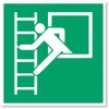 Emergency Exit with Escape Ladder, Rescue Sign: E016 - DIN
