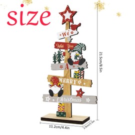 Christmas Table Decorations, Christmas Wooden Table Sign Xmas Tabletop Decorations Christmas Gnome Table Sign Christmas Centerpiece Tabletop Signs for Xmas Party Supplies Home Room Decor Y4-SDKTBJ (B)