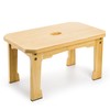 ZAVOOS Bamboo Step Stool, Sturdy Bedside Step Stool with Non-Slip