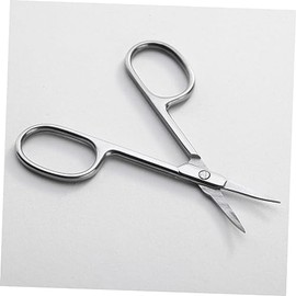 NOLITOY Stainless Steel Beauty Scissors Set 2-Piece Eyebrow and Eyelash Grooming Kit for Women Precision Tip Scissors Non-Slip Grip for Personal Care