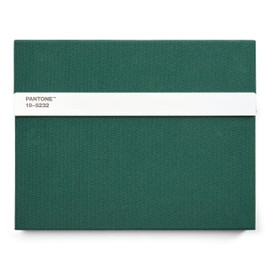 Pantone 19-5232 Lined Notebook with Pen and Ruler, 160 Pages, External Dimensions LxWxD 240 x 190 x 20 mm, Dark Green
