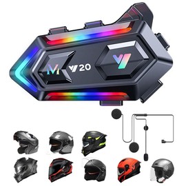 YiYunTE Motorbike Helmet Bluetooth Headset Wireless Intercom Headset Motorcycle Helmet Headset Double Noise Cancellation Motorcycle Headphones Waterproof Motorcycle Helmet Speakers Earphone Motorcycle