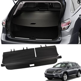 Marretoo for Lexus RX270 RX350 RX450H Cargo Cover 2010 2011 2012 2013 2014 2015 for Lexus RX270 RX350 RX450H Accessories Black Retractable Trunk Cover Security Shield Shade