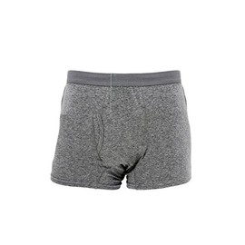 Men's Light Incontinence Pants, Comfortable Boxer Shorts DX (Gray, Medium)