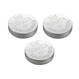 Renata Watch Battery Swiss Made Renata 386 or SR43SW Or AG12 1.5V (3 Batteries, 386 or SR 43 SW)