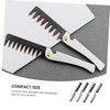 Healvian 4pcs Retro Comb for Greasy Hair Foldable Hair Brush
