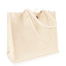 Jute statt Plastik Original JC7228M Juco Bag Medium Jute Bag Jute Bag Cotton Bag Fair and Sustainable Shopping Shopping, natural
