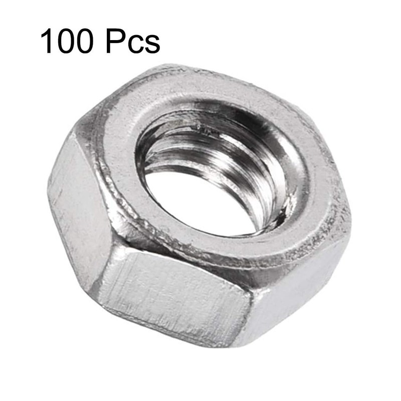 TA-VIGOR 100Pcs Hex Nuts, M3.5 Self Locking Nuts, 304 Stainless