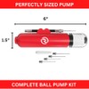 REVIVL Dual-Action Hand Pump for Sports Balls with 5 Needles