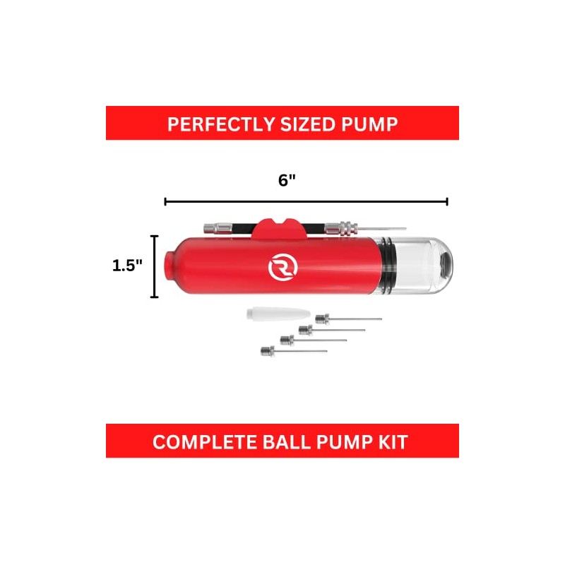 REVIVL Dual-Action Hand Pump for Sports Balls with 5 Needles
