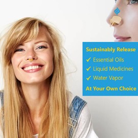 WoodyKnows Nasal Oil Diffuser, New Model │ Invisible Personal Aromatherapy │Generic Nose Spray Device │ Water Steam Inhaler │ Comfortable Nasal Dilator (S 3Pack)