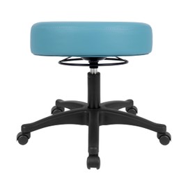 TAKE UR SEAT 17" Table Height Adjustable Round Seat Stool Heavy Duty Ship and Built Within 24 Hours, Spa, Medical, Lab, Cleanroom, Blue