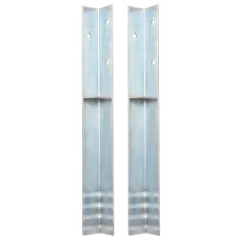 Galvanized Steel L-Shaped Ground Anchors 2x2x19.7 In For Concrete ApplicationsSKU: 142301