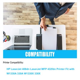 DIGITONER W1332A 332A Compatible Drum Unit Replacement for HP Laserjet 408dn Laserjet MFP 432fdn Printer Fit with W1330A 330A W1330X 330X (1 Pack, NO Toner)