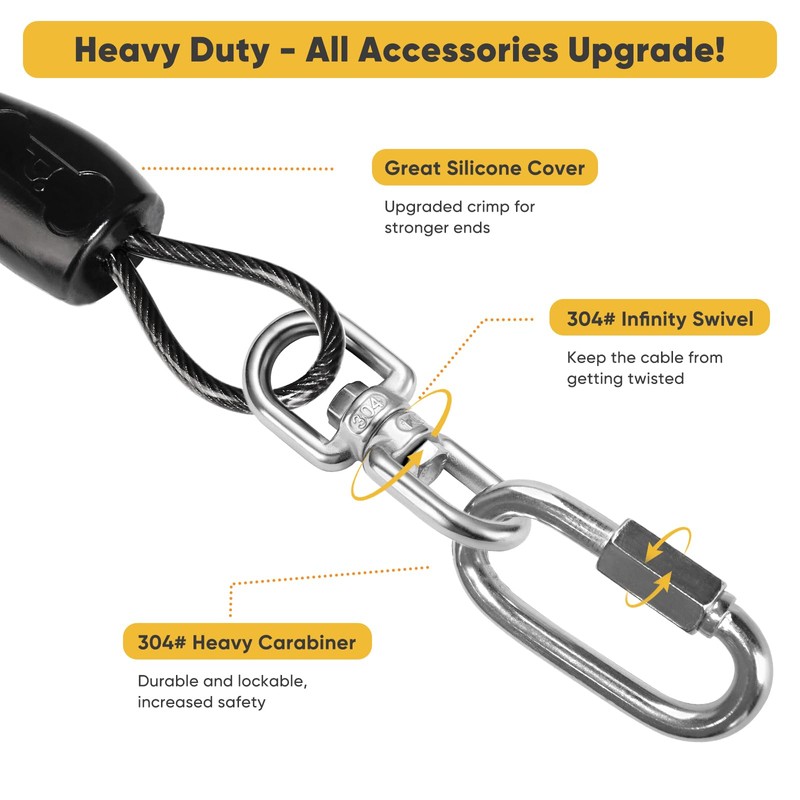 Petbobi Heavy-Duty Dog Tie-Out Cable - 50FT Extra Strong Wire