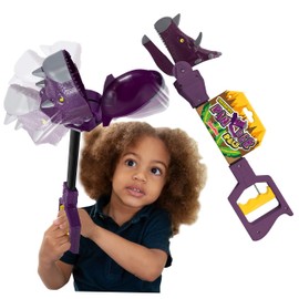 Pincher Pals - Triceratops from Deluxebase. Jumbo Sized Hand Grabber Reacher Tool for Kids. Fun claw toys that make fantastic dinosaur gifts!