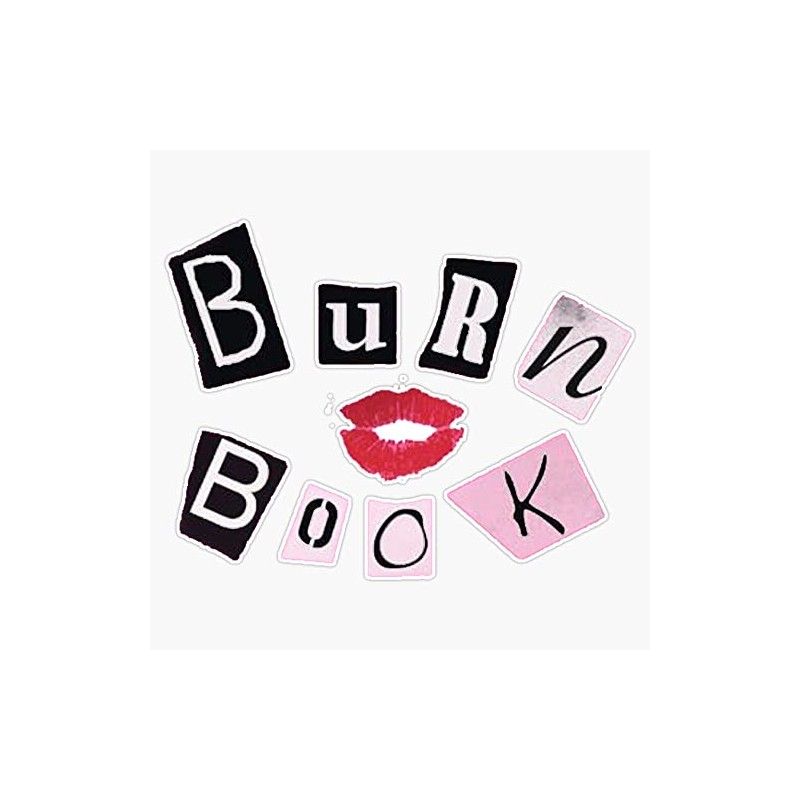 Burn Book Bumper Sticker Vinyl Decal 5 inches