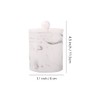 Tonxus Marble Qtip Holder with Lid, White Resin Cotton Swab