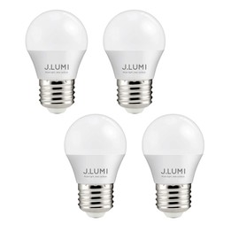 J.LUMI A15 LED Bulb 5W, 3000K Soft White, A15/G45 Bulb Shape, E26 Medium Base, 40 Watt Equivalent, Desk Lamp Light Bulbs, Refrigerator Light Bulb, NOT DIMMABLE (Pack of 4)