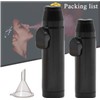 VOVCIG Snuff Bottle 2Pack,Portable Sniff Bullet,Snuff Bullet,With funnel(5.3 * 1.5cm,Black)