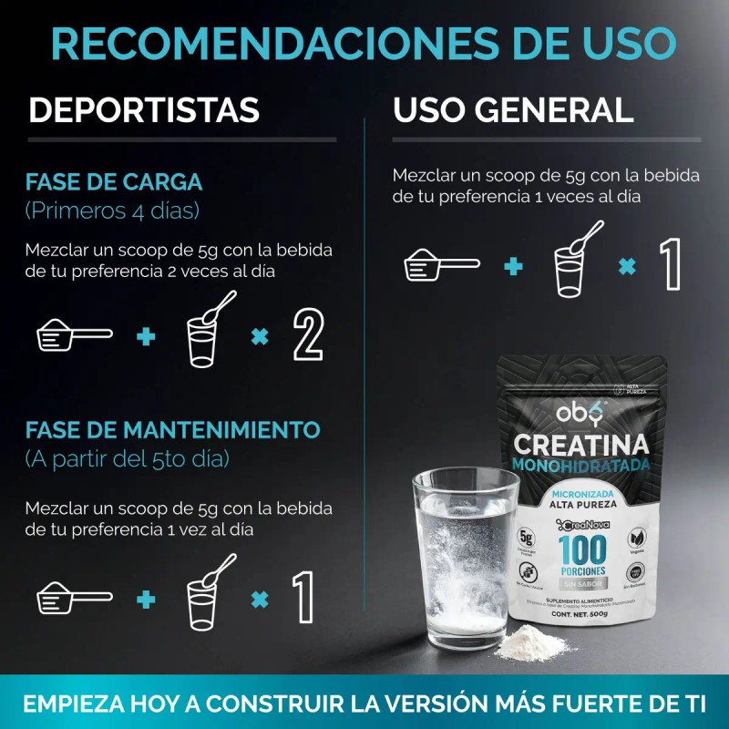 Creatina Monohidratada Micronizada Polvo 100 Alta Pureza Certificada Sabor Disuelve