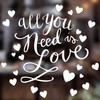 All You Need is Love Large Static Cling Window Sticker