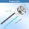 PIHIL 38mm Toilet Push Button Replacement, Dual Flushing Toilet Push