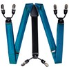 DiBanGu Teal Bow Tie and Suspenders for Men 6 Clips
