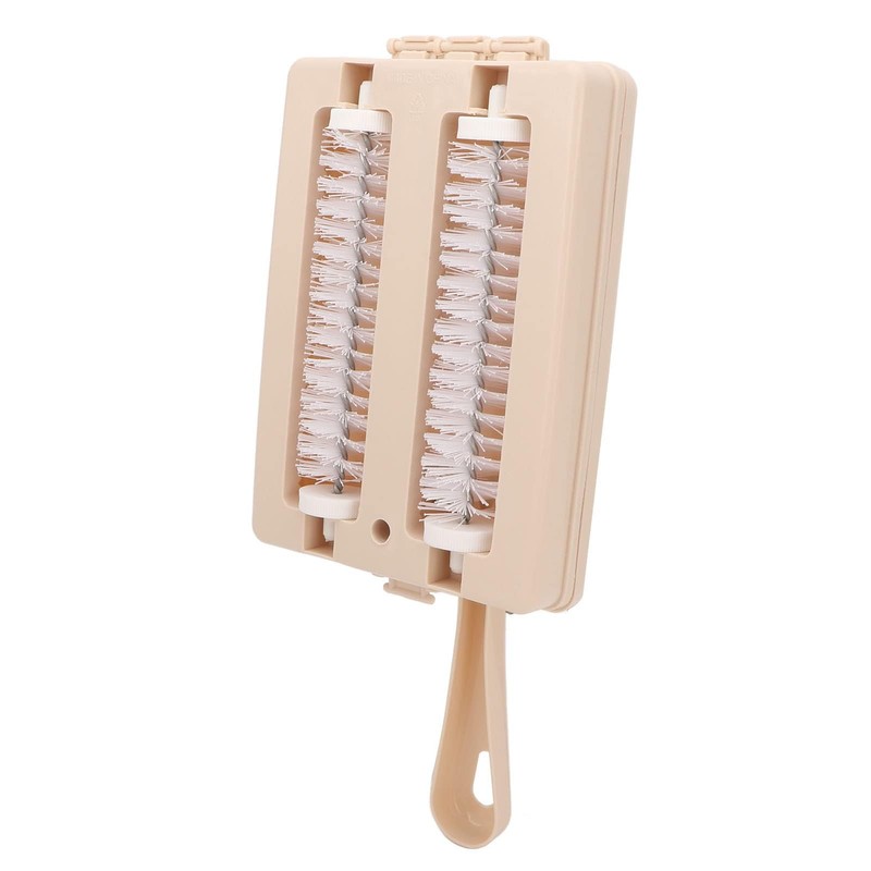 Agatige Carpet Debris Sweeper Brush, Double Roller Handheld Manual Sweeper