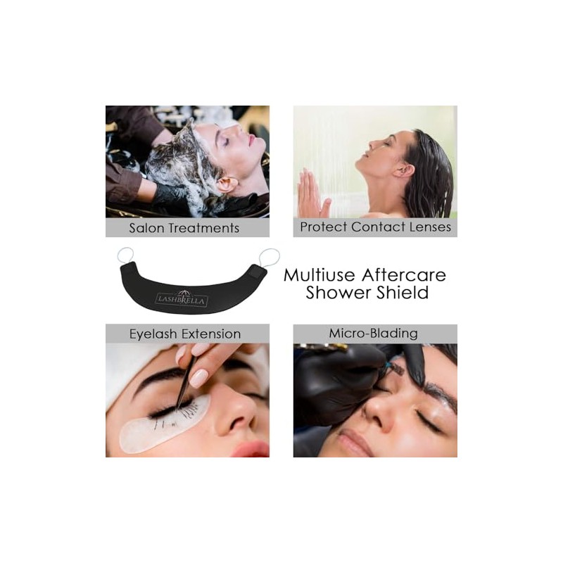Visera de ducha para pestañas y cejas para extensiones de