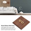 Double Toggle Switch Retro Walnut Wood Wall Mount Panel with