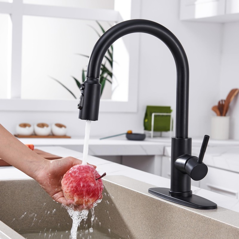 HEISOK Pull Down Faucet Head Replacement,3 Function Kitchen Sink Faucet