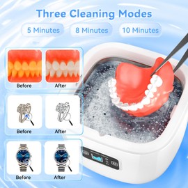 Ultrasonic Cleaner Machine, 255ML Ultrasonic Cleaner for Jewelry, Retainer