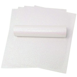 A4 Glitter Paper WHITE Sparkly Soft Touch Non Shed Thick 150gsm Paper Pack of 10 Sheets